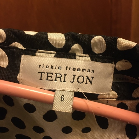 Teri Jon size 6 A-Line black and white animal print dress - Picture 4 of 8